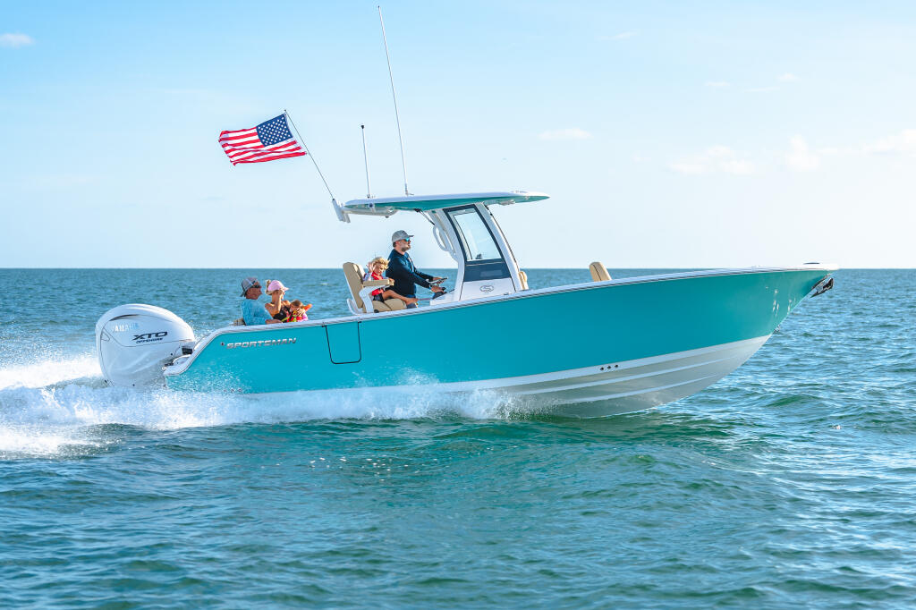 Image of a Sportsman Boat on the water.