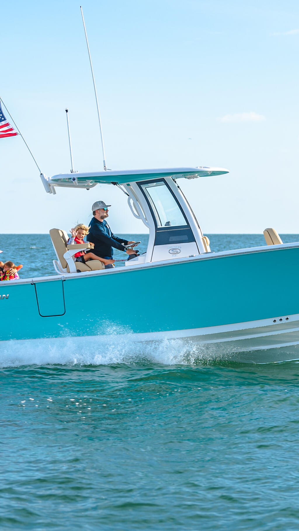 Image of a Sportsman Boat on the water.