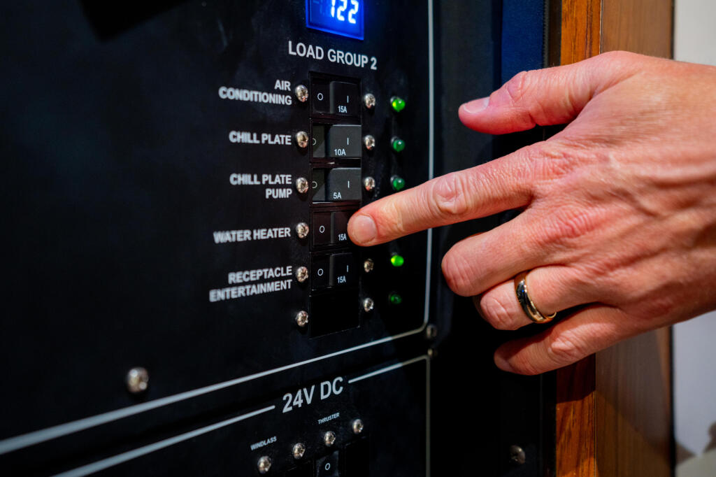 Detail image of Electrical Panel for Monitoring 120V, 12V and Engines