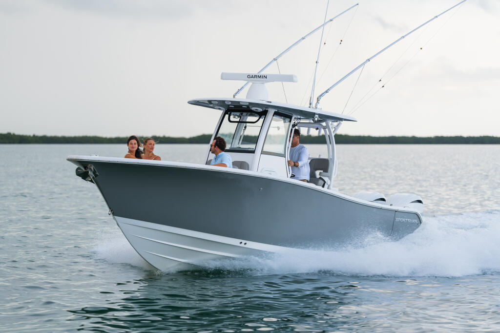 Image of a Sportsman Boat on the water.