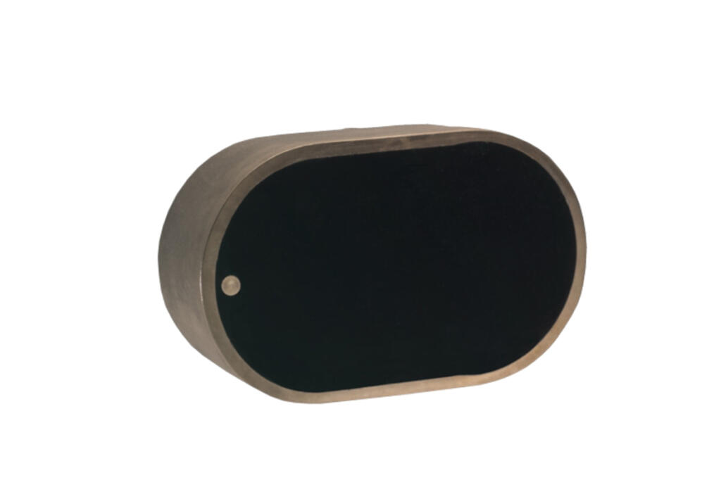 Airmar PM275LHW 1kW CHIRP transducer with rounded tan housing and black face