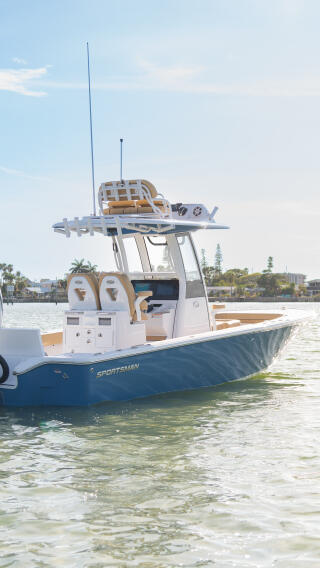 Image of a Sportsman Boat on the water.