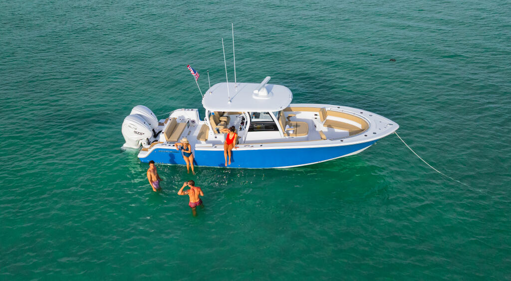 Family time on a Sportsman Boat.
