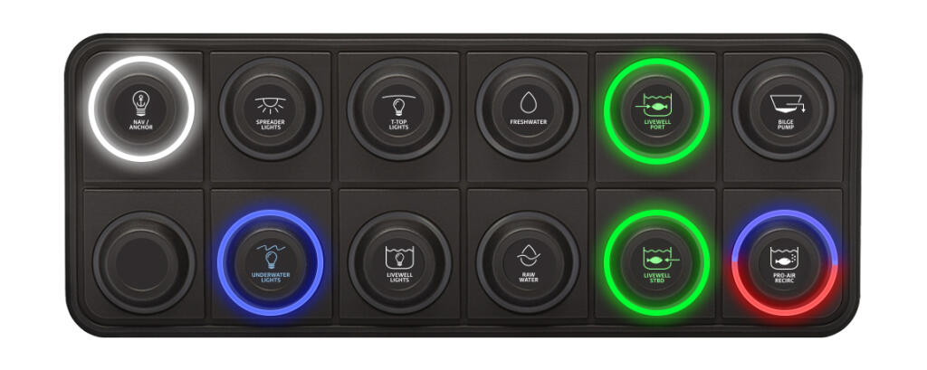 Overview of the Sportsman custom keypad on the dash