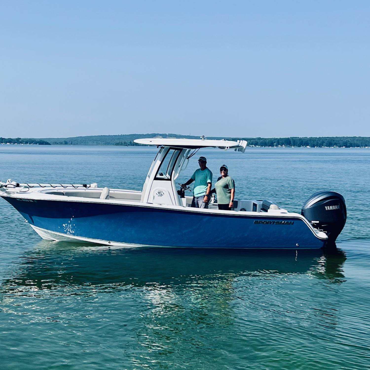 Shoreline cruising on Mullet Lake, Michigan.