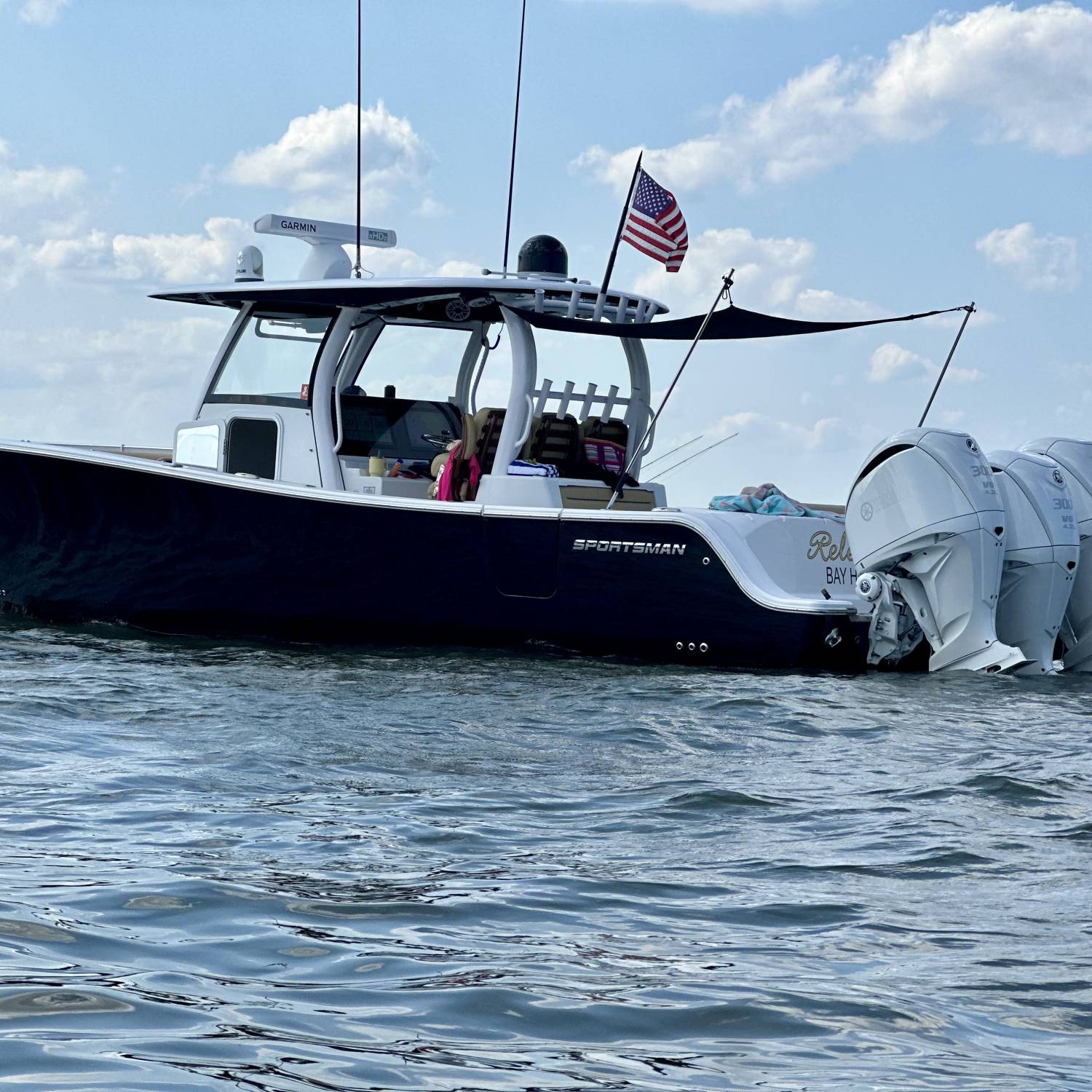 Whether it’s the sandbar or just sitting still, this boat looks great and performs without standing handling