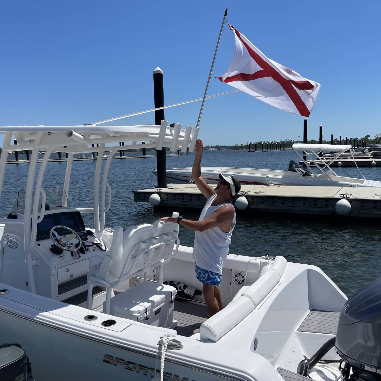 Always have to have flags when cruising.