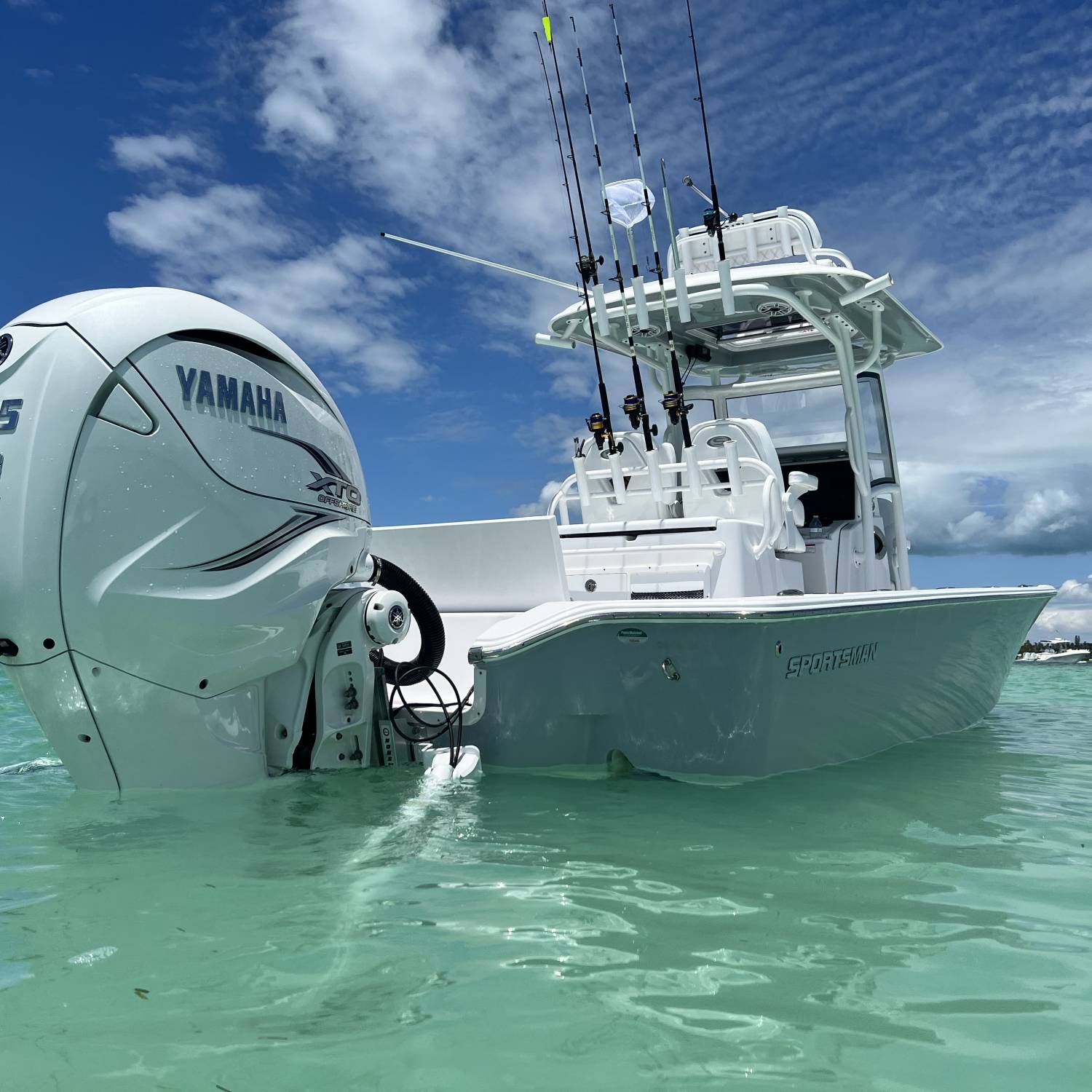 Relaxing on the sandbar after an early start to catching mahi offshore.