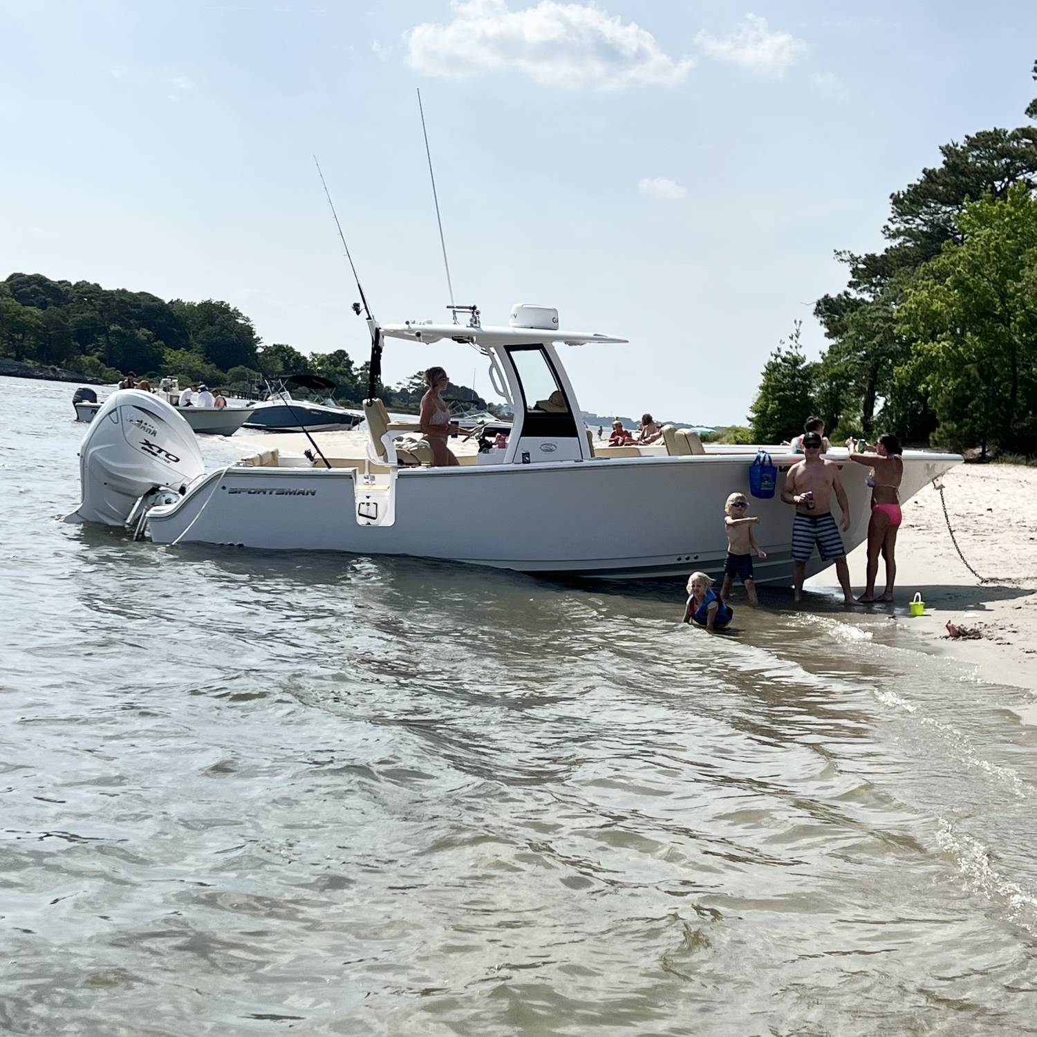 Title: The Jacksons - On board their Sportsman Heritage 261 Center Console - Location: The narrows, Virginia Beach. Participating in the Photo Contest #SportsmanMay2024