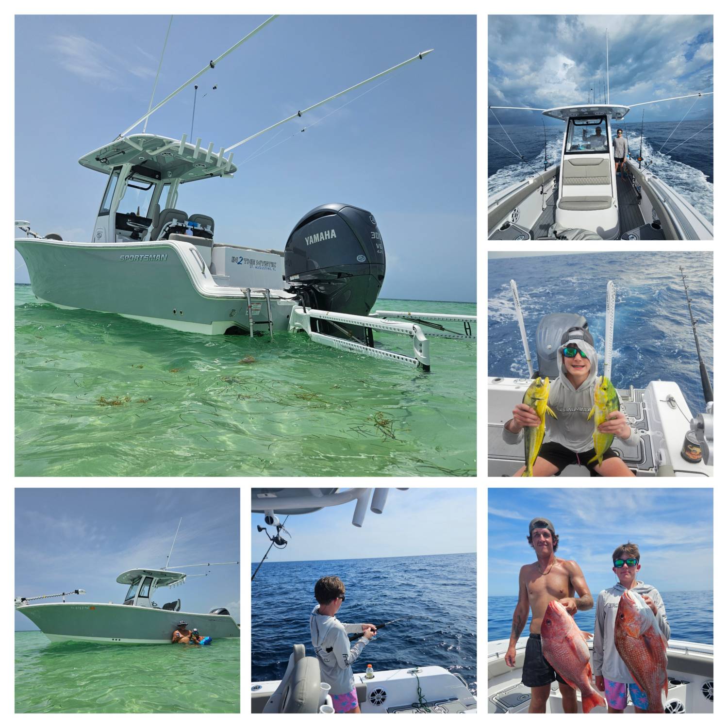 Title: Doing it all! - On board their Sportsman Heritage 231 Center Console - Location: Marathon and St. Augustine. Participating in the Photo Contest #SportsmanJuly2025