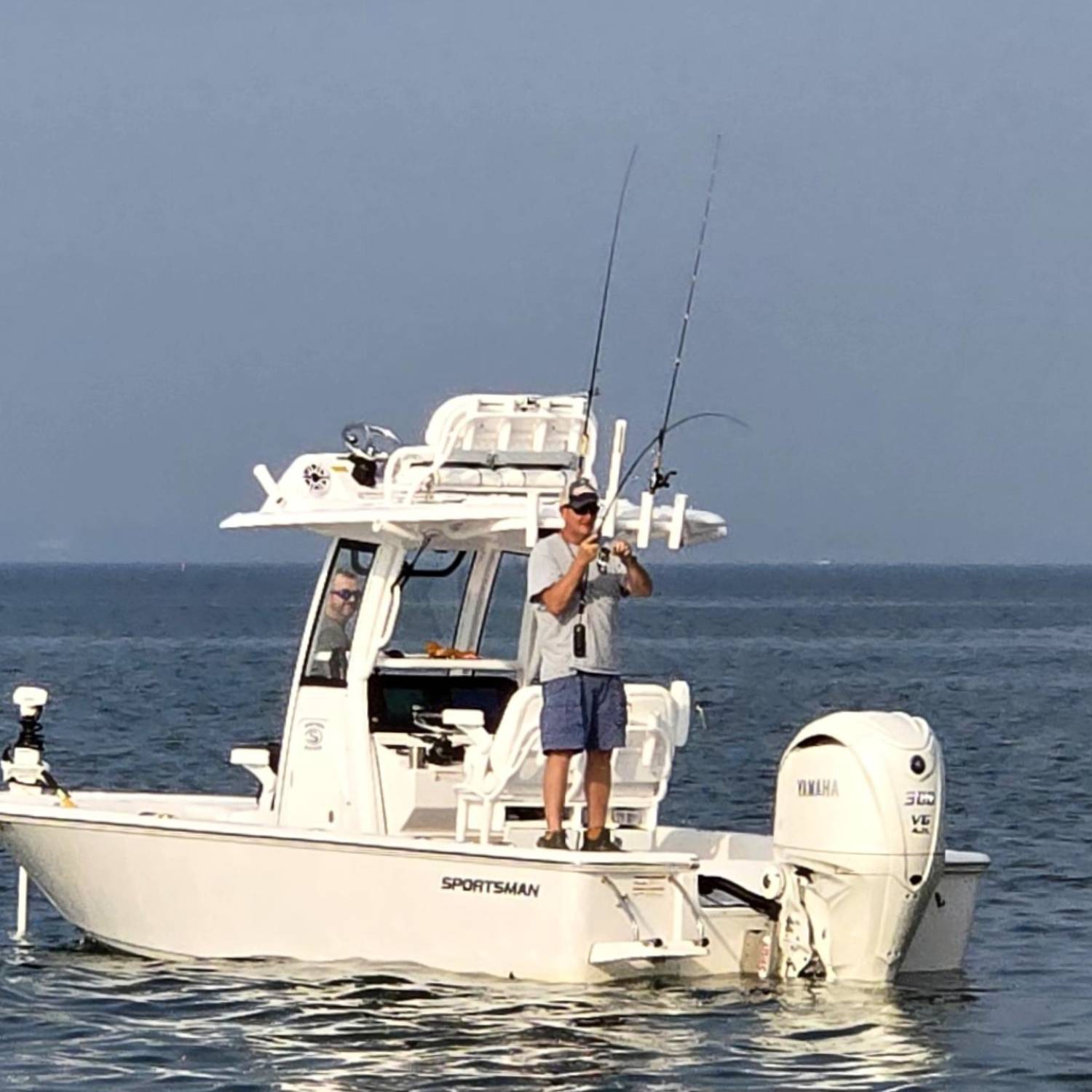Title: Here fishy fishy - On board their Sportsman Masters 247 Bay Boat - Location: Chesapeake Bay. Participating in the Photo Contest #SportsmanSeptember2025