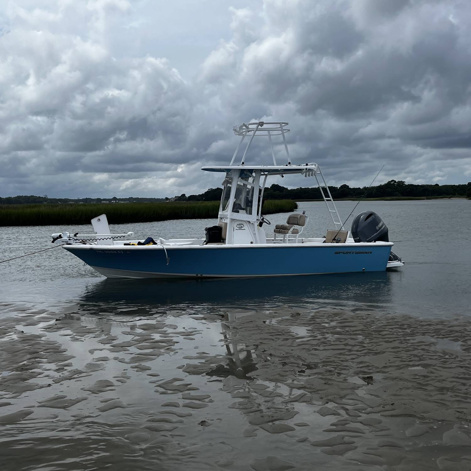 Title: Anchored up - On board their Sportsman Masters 227 Bay Boat - Location: Virginia Beach, VA. Participating in the Photo Contest #SportsmanSeptember2025