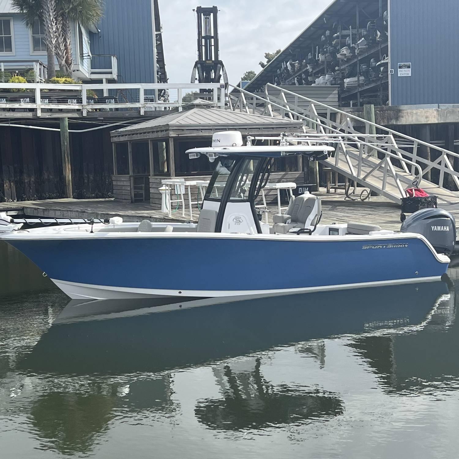 Title: Blue Mist - On board their Sportsman Open 232 Center Console - Location: Daniel Island Marina in Charleston SC. Participating in the Photo Contest #SportsmanFebruary2025