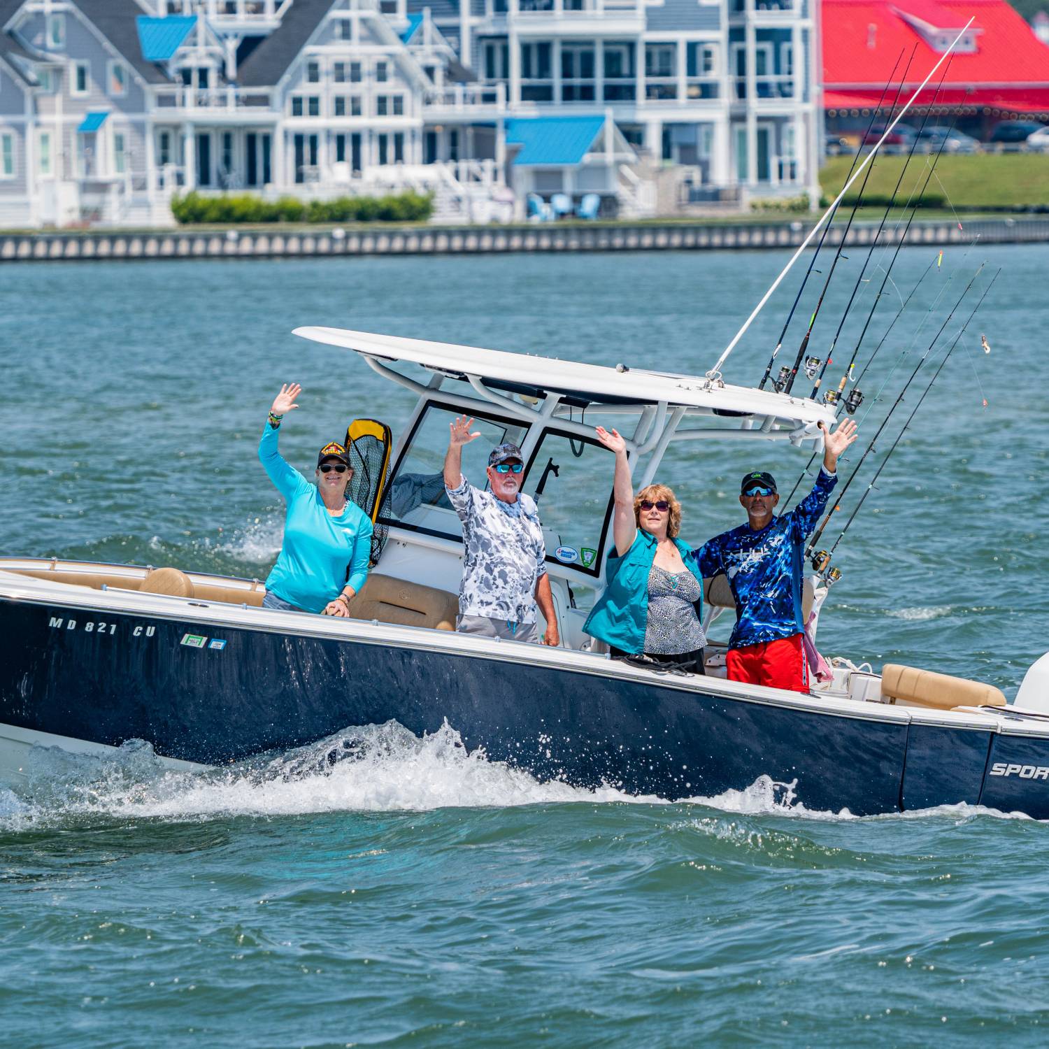 Going out of bay in ocean city to see the air show with friends, and do some flounder fishing