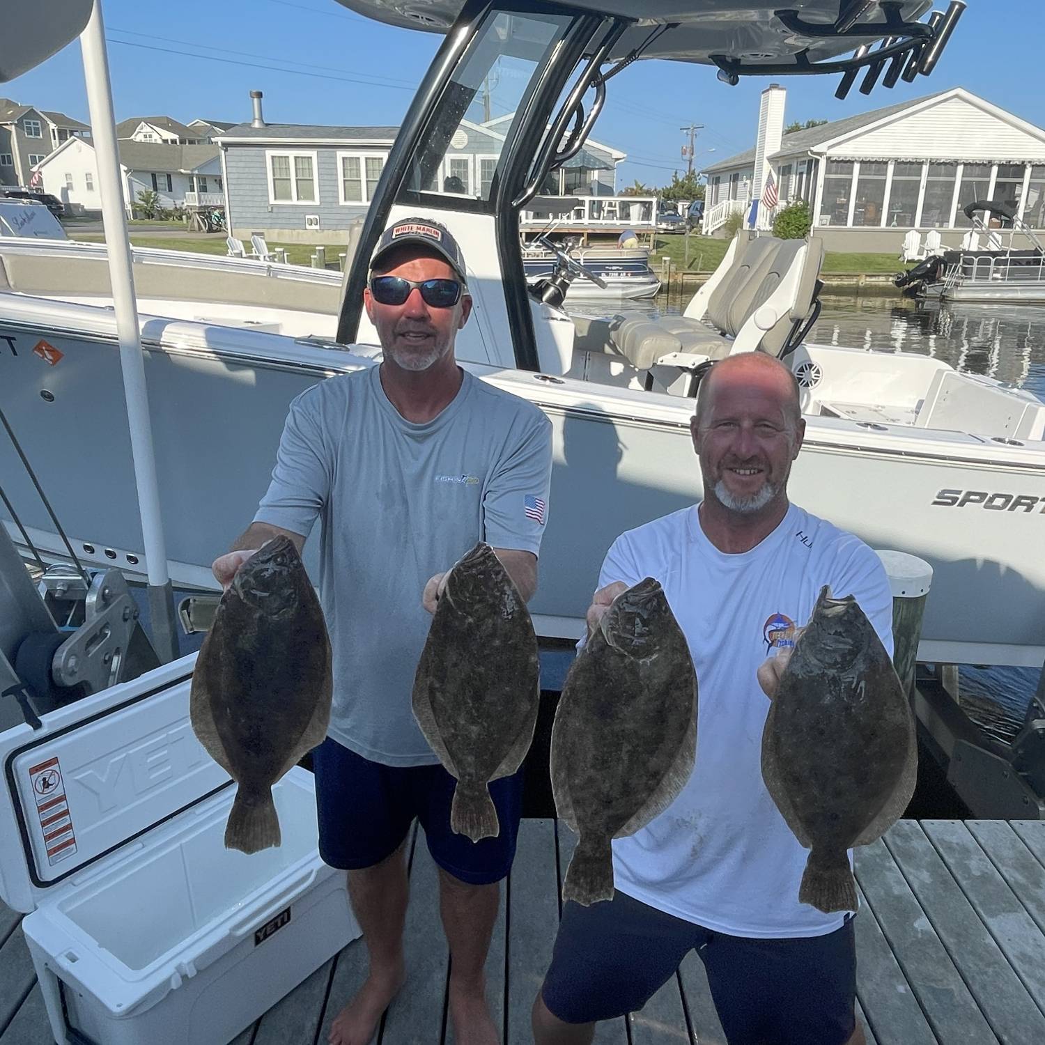 Myself and my fishing buddy had an epic day. 15 flounder total with these 4 keepers.