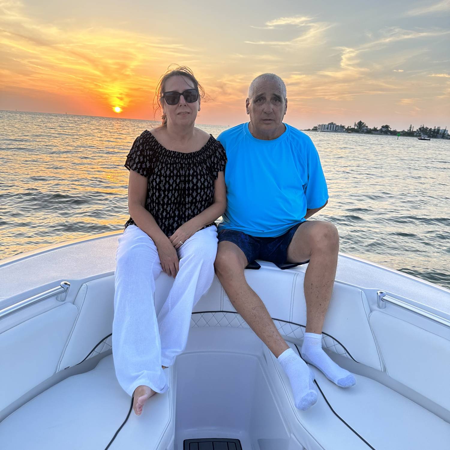 Title: Sunset - On board their Sportsman Open 232 Center Console - Location: Gulf if mexico florida. Participating in the Photo Contest #SportsmanJanuary2025