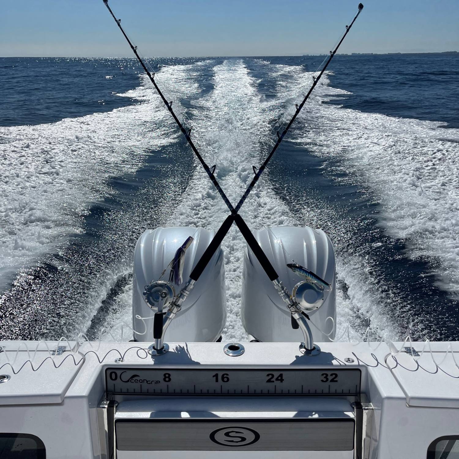 Homeward bound after hunting for Wahoo on a cool and calm January afternoon.