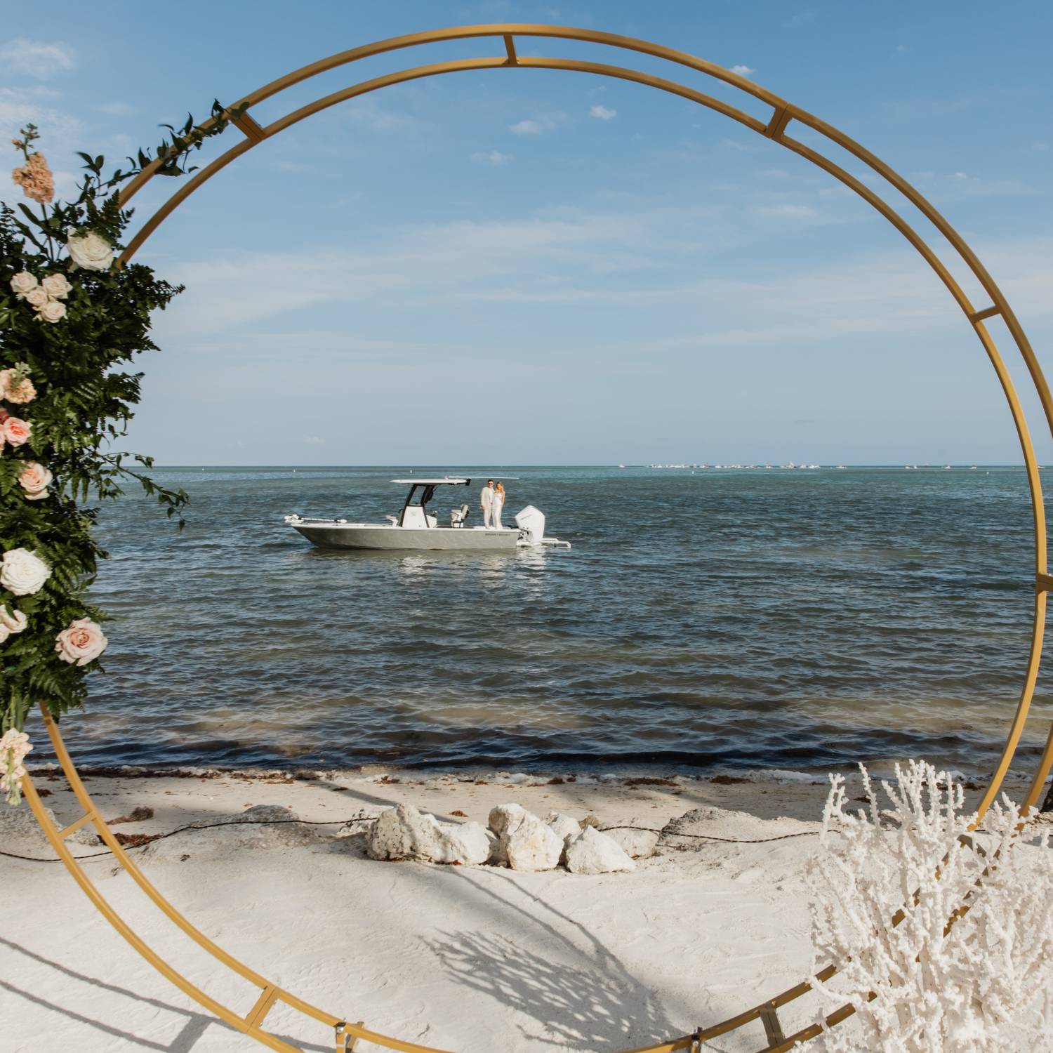 Title: Petty Wedding 2025 - On board their Sportsman Masters 247OE Bay Boat - Location: Islamorada, FL. Participating in the Photo Contest #SportsmanMarch2026