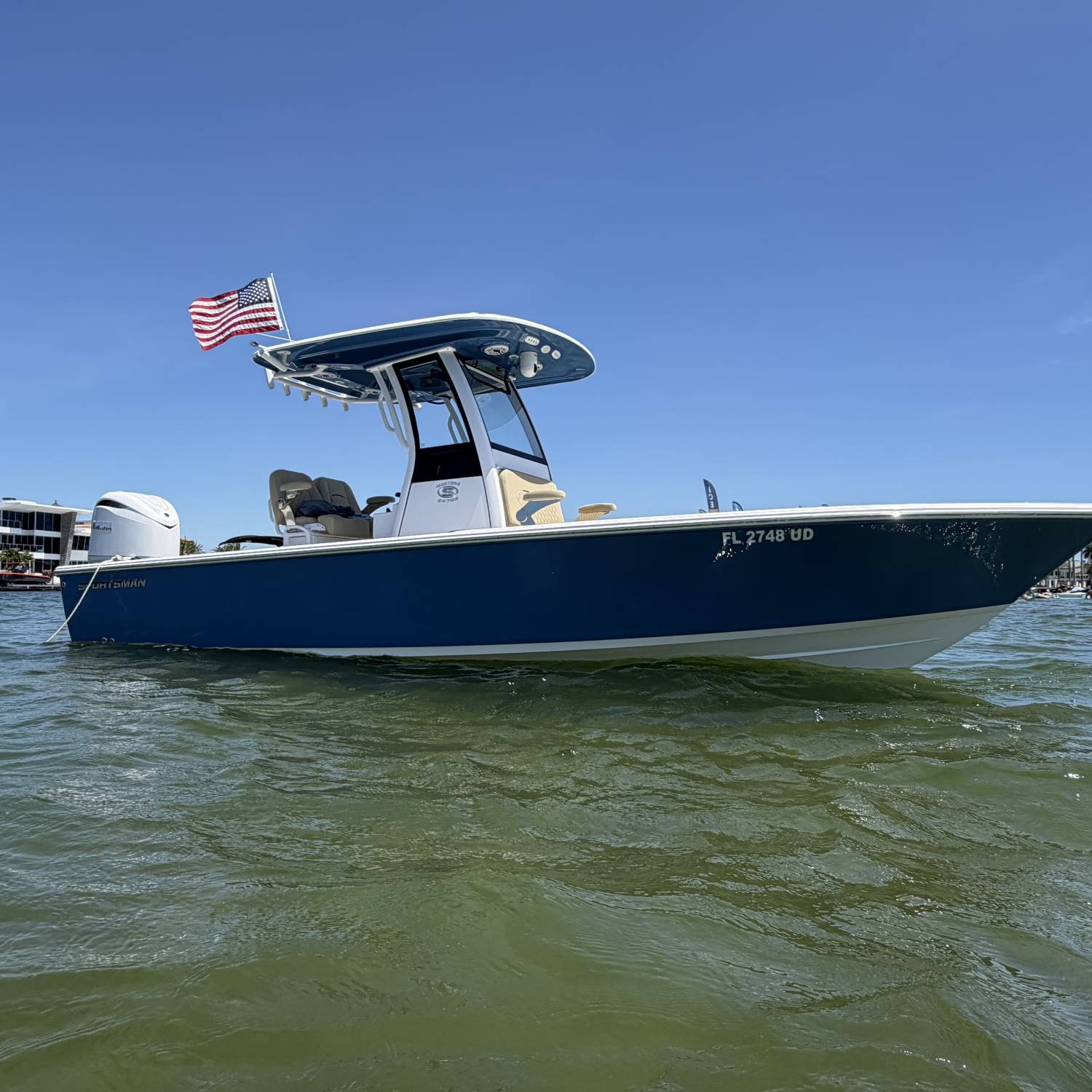 Anchored at the local sandbar near Port Everglades.